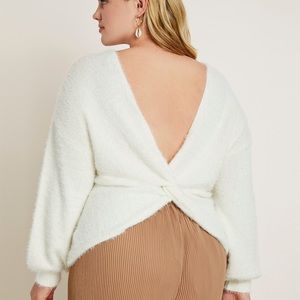 Eloquii Twist Back Sweater
